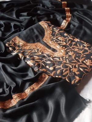 Onyx Black Allover Tilla Suit - alternate view