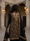 Onyx Black Allover Tilla Suit