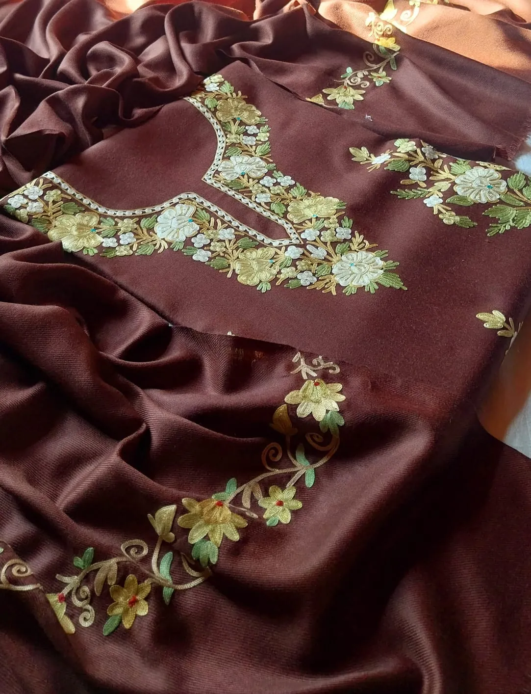 Vineyard Plum Aari Work Suit