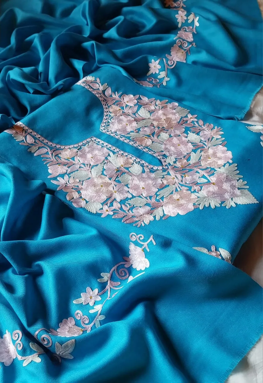 Wular Teal Aari Work Suit Wular Teal Aari Work Suit