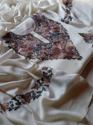 Ivory Cream Aari Work Suit - alternate view
