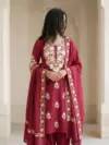 Rose Magenta Aari Work Suit Rose Magenta Aari Work Suit