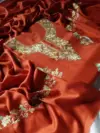 Saffron Copper Aari Work Suit
