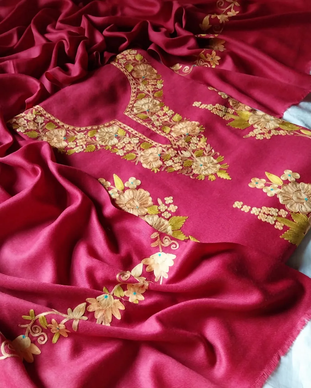 Regal Rose Magenta Aari Work Suit - alternate view