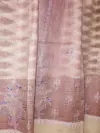TOK004 (4) Ekat White & Peach Sozni Motifs Embroidered Pashmina Shawl