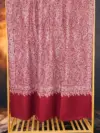 TOK005 (2) Maroon Jamawar Sozni Embroidered Pashmina Shawl