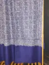 TOK006 (3) Blue Jamawar Sozni Embroidered Pashmina Shawl
