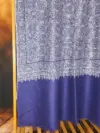 TOK006 (4) Blue Jamawar Sozni Embroidered Pashmina Shawl