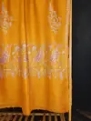 TOK008 (3) Mustard Palladar Botidar Sozni Embroidered Pashmina Shawl
