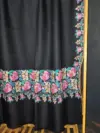 TOK009 (3) Black Palladar Sozni Embroidered Pashmina Shawl