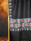 TOK009 (5) Black Palladar Sozni Embroidered Pashmina Shawl