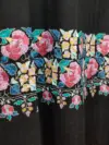 TOK009 (6) Black Palladar Sozni Embroidered Pashmina Shawl