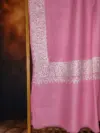 Baby Pink Dordar Sozni Embroidered Pashmina Shawl