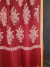 TOK013 (3) Maroon Jamawar Sozni Embroidered Pashmina Shawl
