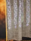TOK015 (4) Grey Stripes Sozni Embroidered Pashmina Shawl