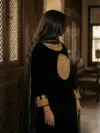 Midnight Black Velvet Tilla Suit