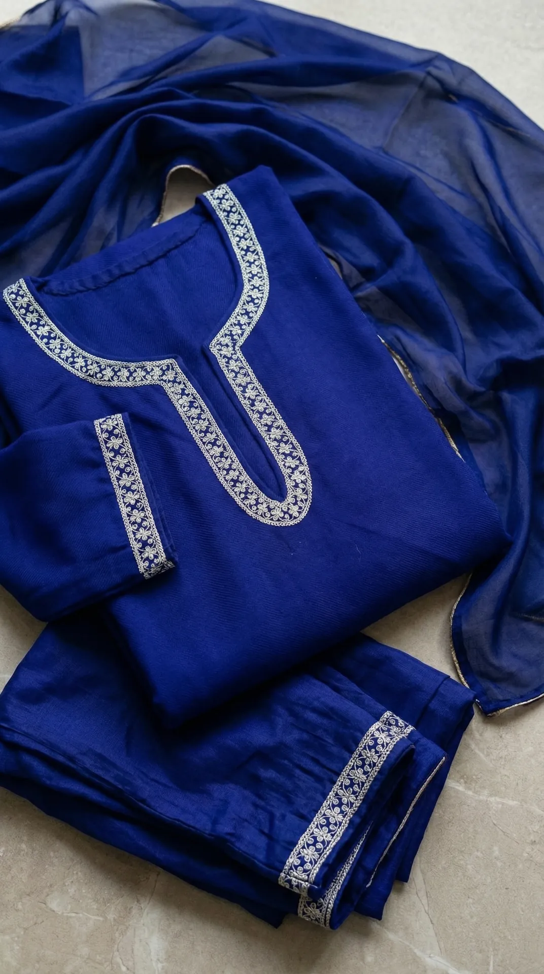 Royal Sapphire Blue Tilla Suit
