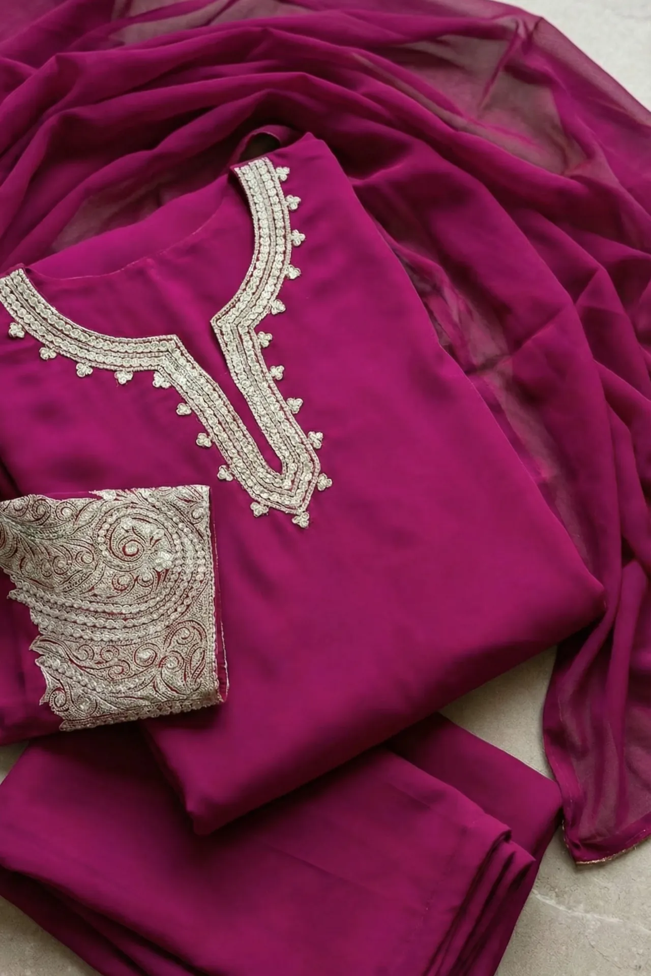 Magenta Rose Tilla Suit
