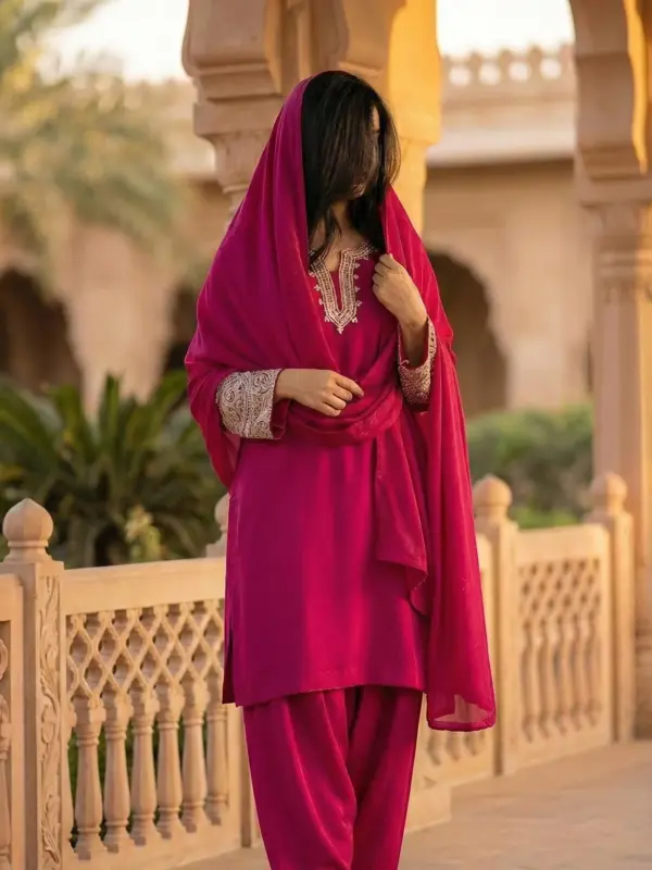 Magenta Rose Tilla Suit