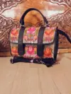 Cream & Onyx Floral Flap Dolkie Handbag
