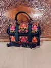 Black Floral Dholki Handbag Black Floral Dholki Handbag